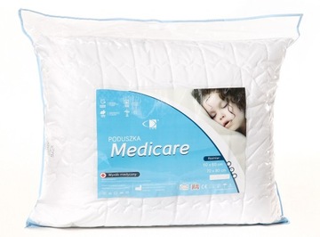 Antyalergiczna Poduszka Medicare+ 70x80 Polska Biała Sprężysta Zamek AMW
