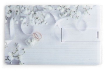 Карта-накопитель USB 2.0 емкостью 16 ГБ с УФ-печатью для СВАДЕБНОГО ПОДАРКА