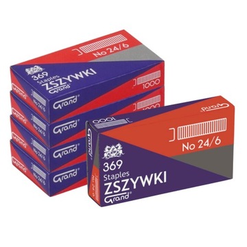 Zszywki do zszywacza 24/6 1000 szt biurowe