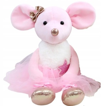 BALETNICA MYSZKA MASKOTKA PRZYTULANKA MYSZ 43 CM