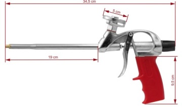 ПИСТОЛЕТ ДЛЯ КЛЕЕВОЙ ПЕНЫ Bauhus METAL премиум-класса для монтажной пены