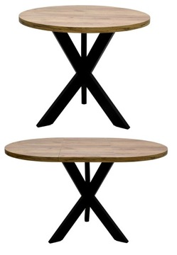 śliczny stół, średnica 100 cm rozkłdany do 100x140