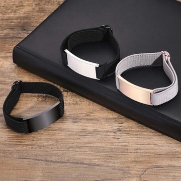 Bransoletka OPASKA na Gumce KARDIOWERTER-DEFIBRYLATOR, Regulowana