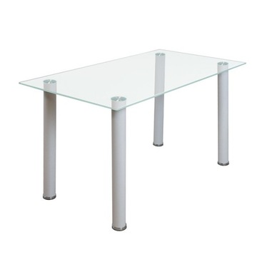 Stół Nicea transparentny nogi szare