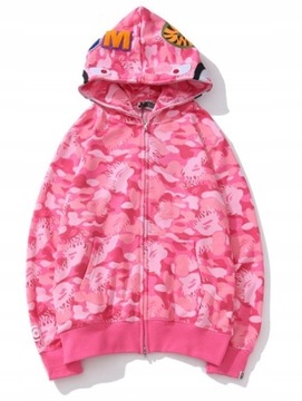 Bluza Bape typu Shark kangur zielona moro kangur,S
