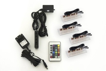 4 punktowe oświetlenie LED zestaw RGB 16 kolorów