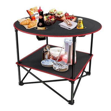 ТУРИСТИЧЕСКИЙ СКЛАДНОЙ ПОСТАВОЧНЫЙ СТОЛИК ПОСТАВОЧНЫЙ 70х70см С КРЫШКОЙ