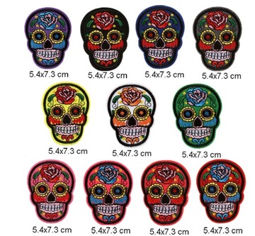 Термопластыри с разноцветными мексиканскими черепами 8 шт./компл.