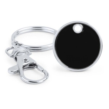 Brelok do kluczy, żeton do wózka na zakupy czarny