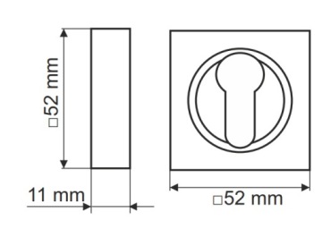Gamet Rosette PLT-25, вставка из матового никеля