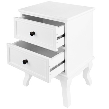 БЕЛЫЙ ПРИМОЧНЫЙ ШКАФ СТОЛ ДЛЯ СПАЛЬНИ С 2 ЯЩИКАМИ