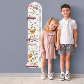 Наклейка на стену скорой помощи с диаграммой роста, скорая помощь - бежевый