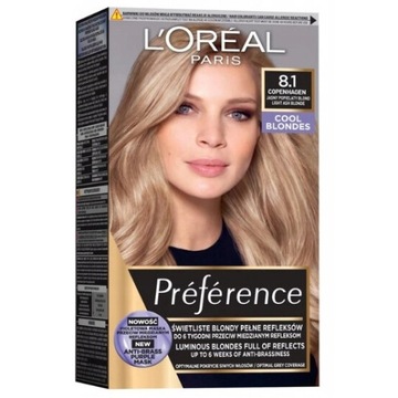 LOREAL Farba 8.1 Copenhagen Jasny Popielaty Blond