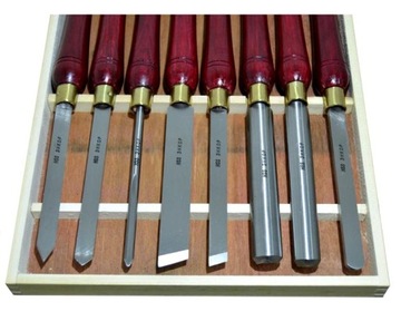 Профессиональные токарные долота Holzmann H8TLGN, набор из 8 долот, футляр