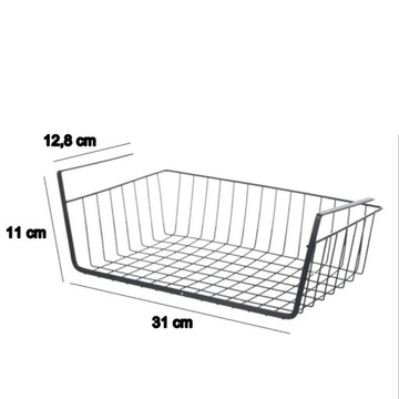 KOSZYK PODWIESZANY DO SZAFY kosz ORGANIZER biały 35cm