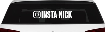 Наклейка на окно автомобиля Ваша НАДПИСЬ НИК INSTAGRAM XL *Цвета *Узоры *8см