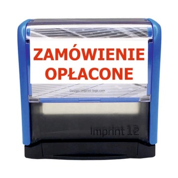 Pieczątka ZAMÓWIENIE OPŁACONE różne kolory odbicia Trodat Imprint 8911