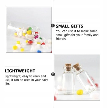 Мини стеклянные баночки маленькие пробковые 100 шт.