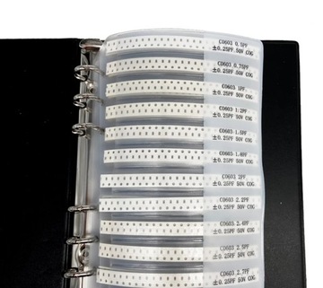 Zestaw kondensatorów SMD 0603 w zeszycie 2250szt.
