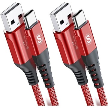 Sweguard Kabel USB C do USB C, 2M QC Nylon Mocny