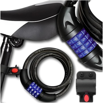 ZAPIĘCIE ROWEROWE DO ROWERU BLOKADA LINKA ZABEZPIECZENIE KŁÓDKA SZYFR