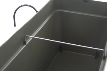 серый длинный цветочный горшок CAPRI B.BOX 50, подвесной на рейлинг, серые цветочные горшки