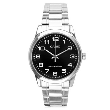 ЧАСЫ МУЖСКИЕ CASIO BOSTON, CLASSIC, серебряный браслет + КОРОБКА