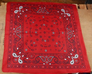 Western Czerwona Chusta Bandana Maska Bandama