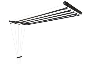 SUSZARKA SUFITOWA Łazienka Balkon 5pr/150cm CZARNA