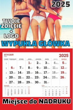 Календарь SINGLE 2025 с ВЫПУКЛОЙ головкой и печатью ЛОГОТИПА - 25 штук
