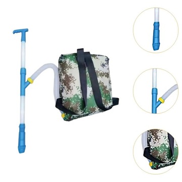 Rozsiewacz nawozu Ręczny aplikator obornika Regulowany Niebieski PVC