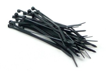 Кабельные стяжки 140 x 3,5, черные кабельные стяжки, упаковка из 100 шт.
