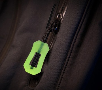 zipper cord pull tab Glow-in-the-dark function