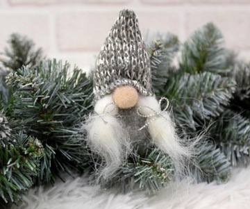 660 КРЕМОВЫЙ гном эльф РОЖДЕСТВЕНСКИЙ КУЛОН 10 СМ