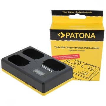 PATONA potrójna ładowarka USB do Sony NP-FZ100