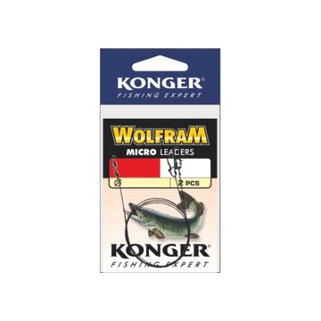 KONGER PRZYPON WOLFRAMOWY MICRO 15cm 2,5kg 0,10mm 2szt