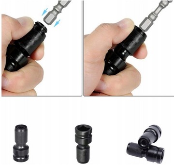 АДАПТЕР АДАПТЕР ДЛЯ УДАРНЫХ КЛЮЧЕЙ, СВЕРЛ, ТРЕЩОТКИ 1/2 1/4 ШЕСТИГР.