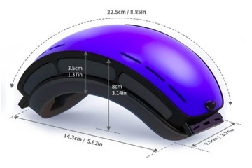 GOGLE NARCIARSKIE SNOWBOARDOWE 4Fun NIEBIESKIE + SZYBKA żółta