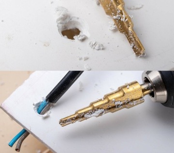 НАБОР 3X СТУПЕНЧАТОГО КОНУСНОГО СВЕРЛА 4-32 ММ РОЖДЕСТВЕНСКАЯ ЕЛКА ДЛЯ ЛИСТОВОГО МЕТАЛЛА