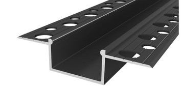 Zestaw profil aluminiowy LED do płyt GK czarny 3mb