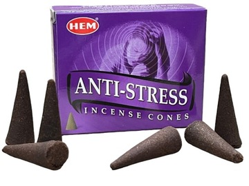 INDYJSKIE KADZIDEŁKA STOŻKOWE ANTI-STRESS HEM 10 szt. KADZIDŁA