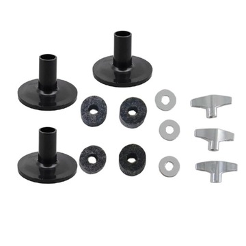 21 набор ударных, запасные тарелки, фетровая подушка, барашковые гайки, серые барабаны.