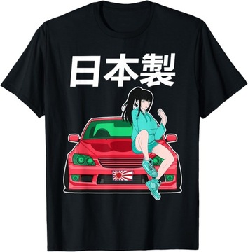 Koszulka z grafiką JDM Tokyo Japan Drift Race Car Tuning Retro Anime, XL
