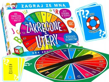 MULTIGRA Edukacyjna Gra Rodzinna ZAKRĘCONE LITERY Wzbogaca SŁOWNICTWO