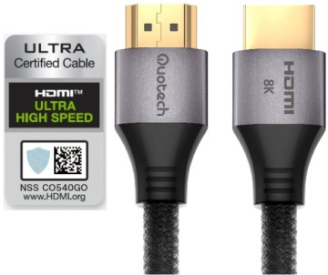 Hdmi 2.1 8K Ultra High Speed kabel Quotech 4,5 m