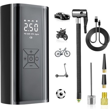 ЭЛЕКТРИЧЕСКИЙ ВОЗДУШНЫЙ НАСОС 150 PSI ПОРТАТИВНЫЙ АККУМУЛЯТОРНЫЙ ШИННЫЙ НАСОС