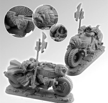 Figurka [Resin] SF Lion Knight Motorcycle + Podstawka 28mm Scibor 28SF0095