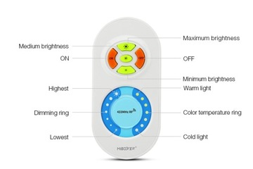 Пилот+ светодиодный контроллер CCT 12A Milight FUT040 Miboxer White Pilot