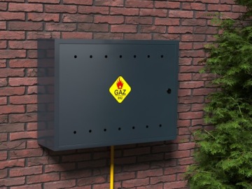 КОРОБКА ГАЗОВОГО ШКАФА 80х60х25 ГРАФИТ