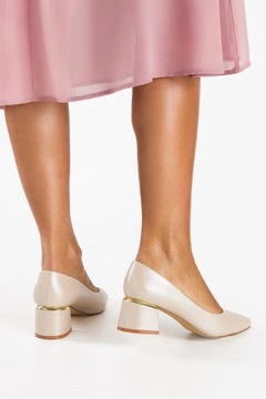 ТУФЛИ «PEARL» ЖЕНСКИЕ, ЭЛЕГАНТНЫЕ, ДЕКОРАТИВНЫЙ БЛОК, КОЖАНАЯ Стелька, размер 36.